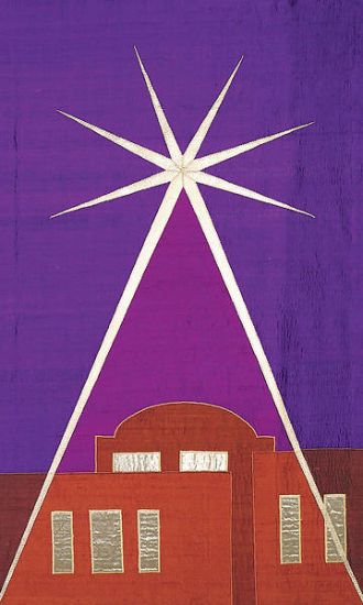 Picture of Bethlehem Magenta Dupioni Pulpit Parament