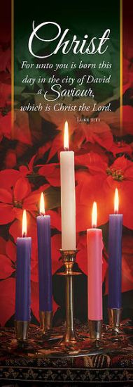 Picture of Christ Unto You is Born Advent Banner 2x6 Fabric
