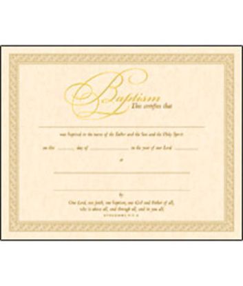 Picture of Certificate of Baptism Package of 6