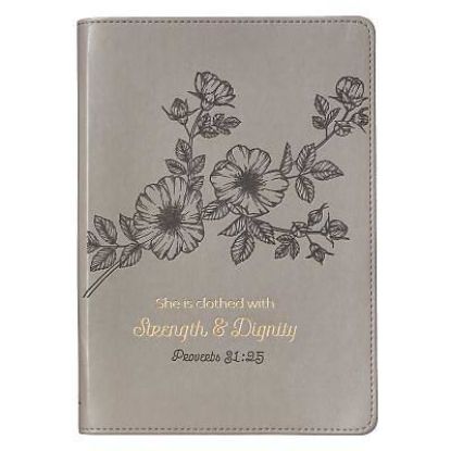 Picture of Journals Slimline Lux-Leather Flexcover Strength & Dignity Mauve