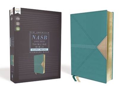 Picture of Nasb, Thinline Bible, Giant Print, Leathersoft, Teal, Red Letter Edition, 1995 Text, Comfort Print