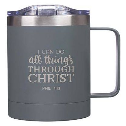 Picture of Mug Stainless Steel Camp Style All Things Through Christ Philippians 4:13