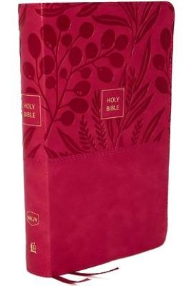 Picture of Nkjv, Reference Bible, Personal Size Large Print, Leathersoft, Pink, Thumb Indexed, Red Letter Edition, Comfort Print