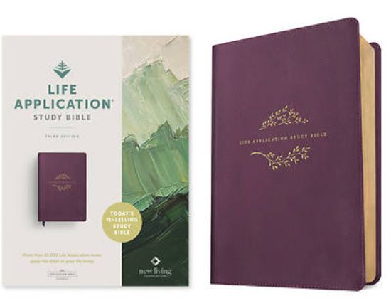 Picture of NLT Life Application Study Bible, Third Edition (Red Letter, Leatherlike, Purple)