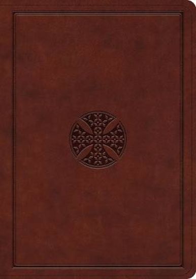 Picture of ESV Journaling Bible, Interleaved Edition (Trutone, Mahogany, Mosaic Cross Design)