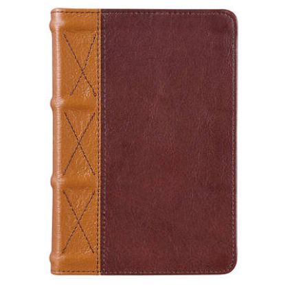 Picture of KJV Large Print Compact Bible Two-Tone Toffee/Brandy Full Grain Leather