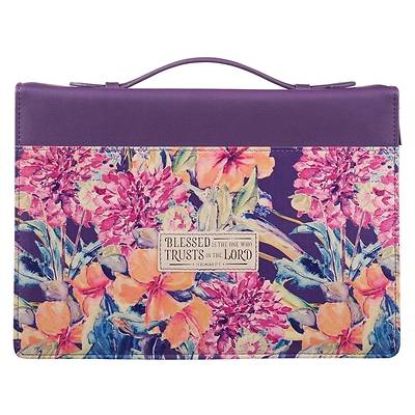 Picture of Bible Cover Medium Purple Trust in the Lord Jeremiah. 17