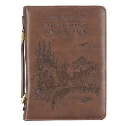 Picture of Bible Cover Large Brown Wings Like Eagles Isaiah 40