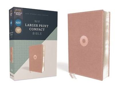 Picture of Niv, Larger Print Compact Bible, Leathersoft, Pink, Red Letter, Comfort Print