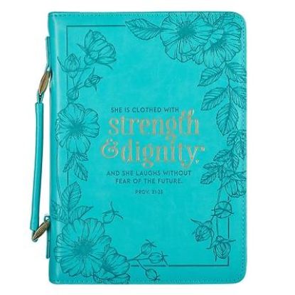 Picture of Bible Cover Fashion Medium She Is Clothed with Strength Proverbs 31