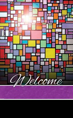 Picture of Welcome Stain Glass  3" x 5" Pew Cards