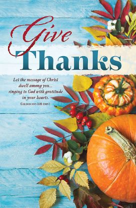 Picture of Give Thanks Thanksgiving Regular Size Bulletin