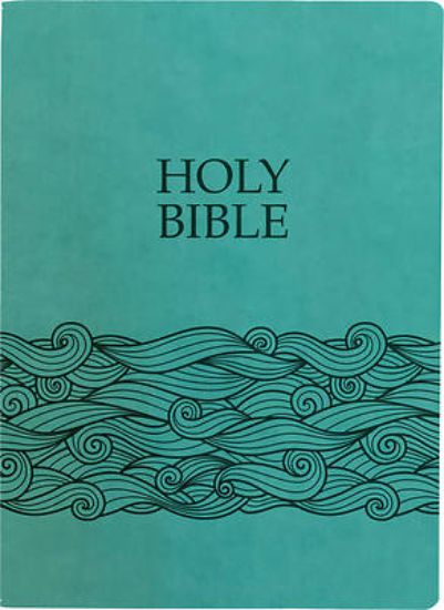 Picture of Kjver Holy Bible, Wave Design, Large Print, Coastal Blue Ultrasoft