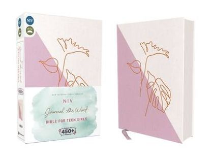 Picture of Niv, Journal the Word Bible for Teen Girls, Cloth Over Board, Lavender/White, Red Letter