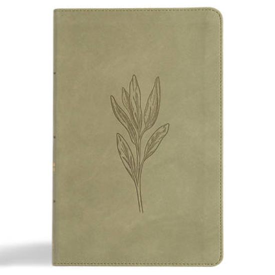 Picture of CSB Thinline Bible, Digital Study Edition, Sage Suedesoft Leathertouch