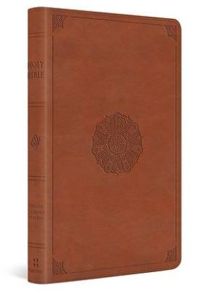 Picture of ESV Large Print Thinline Bible (Trutone, English Saddle, Emblem Design)
