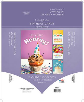 Picture of Hip Hip Hooray! Birthday Cards - Box of 12