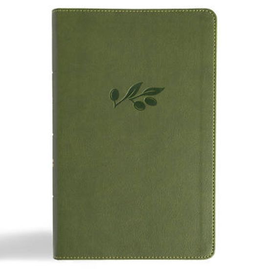 Picture of CSB Single-Column Personal Size Reference Bible, Olive Leathertouch