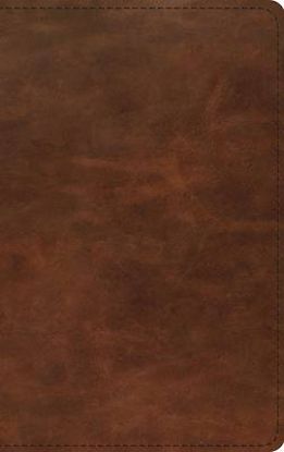 Picture of ESV Thinline Bible, Red Letter (Full Grain Leather, Deep Brown)