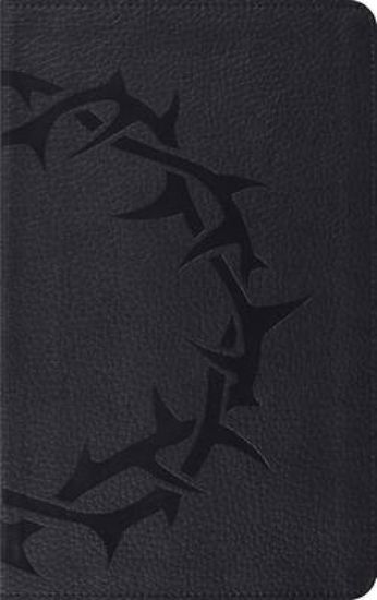 Picture of ESV Thinline Bible, Red Letter (Trutone, Charcoal, Crown Design)