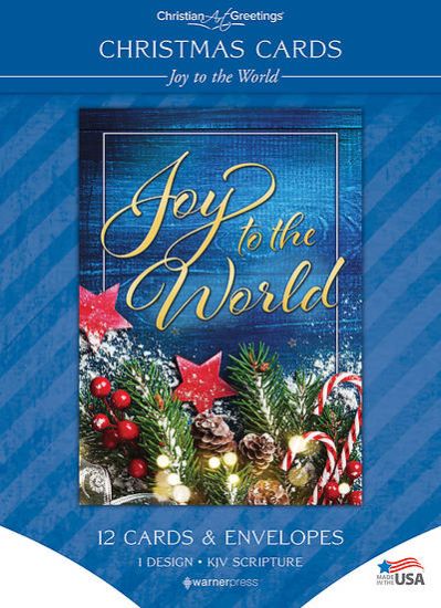 Picture of Christmas Joy to the World Solid Box Card