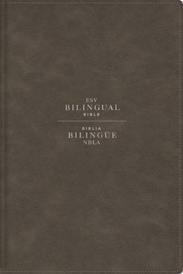 Picture of Esv/Nbla, Bilingual Bible, Leathersoft, Grey/ Esv/Nbla, Biblia Bilingüe, Leathersoft, Gris