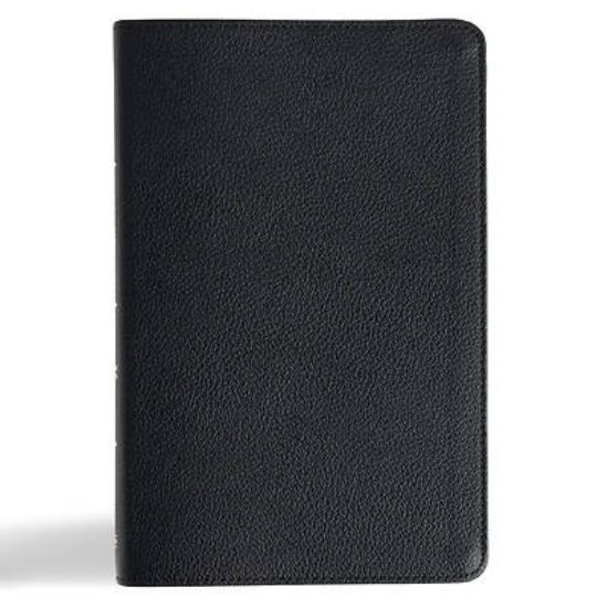 Picture of CSB Thinline Bible, Anglicised Edition, Black Genuine Leather