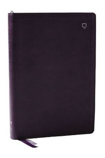 Picture of Net Bible, Large Print Thinline with Cross References, Purple Leathersoft, Comfort Print (Thumb Indexed)