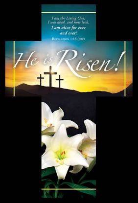 Picture of Easter Cross He Is Risen! Bookmark