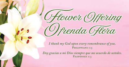 Picture of Flower I Thank my God Offering Envelope Bilingual