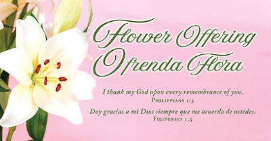 Picture of Flower I Thank my God Offering Envelope Bilingual