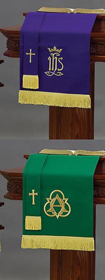 Picture of Embroidered Reversible Parament Set Purple and Green  2-Piece