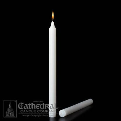 Picture of Stearic Altar Candles Cathedral 8 1/4 x 25/32 Pack of 36 Plain End