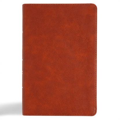 Picture of CSB Large Print Personal Size Reference Bible, Digital Study Edition, Burnt Sienna Leathertouch, Indexed