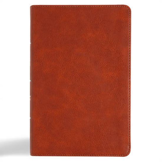 Picture of CSB Large Print Personal Size Reference Bible, Digital Study Edition, Burnt Sienna Leathertouch, Indexed