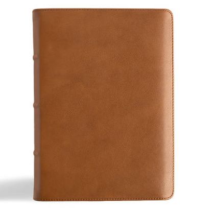 Picture of CSB He Reads Truth Bible, Holman Handcrafted Collection, Saddle Brown Premium Calfskin