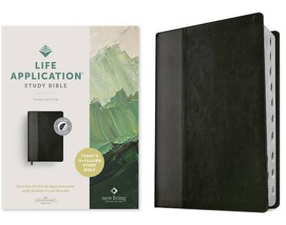 Picture of NLT Life Application Study Bible, Third Edition (Red Letter, Leatherlike, Black/Onyx, Indexed)