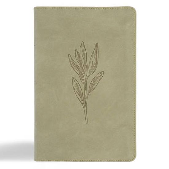 Picture of CSB Large Print Personal Size Reference Bible, Digital Study Edition, Sage Suedesoft Leathertouch