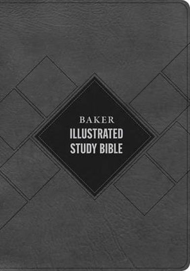 Picture of CSB Baker Illustrated Study Bible, Charcoal Leathertouch, Indexed
