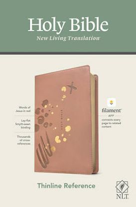 Picture of NLT Thinline Reference Bible, Filament Enabled Edition (Red Letter, Leatherlike, Pink)