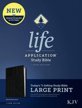 Picture of KJV Life Application Study Bible, Third Edition, Large Print (Red Letter, Bonded Leather, Black)