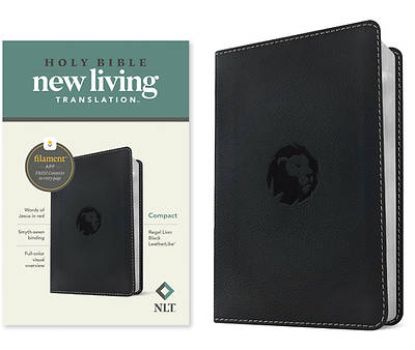 Picture of NLT Compact Bible, Filament-Enabled Edition (Leatherlike, Regal Lion Black, Red Letter)