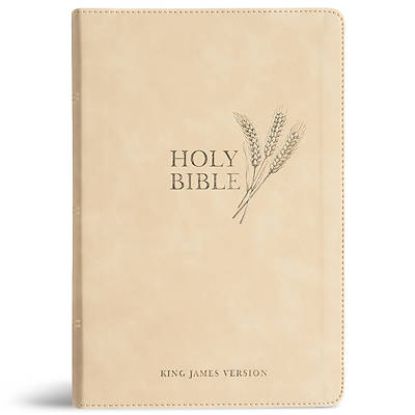 Picture of KJV Giant Print Reference Bible, Cream Leathertouch, Indexed