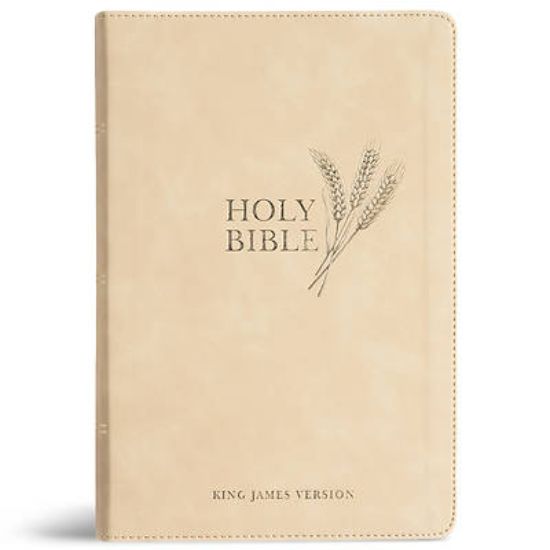 Picture of KJV Giant Print Reference Bible, Cream Leathertouch, Indexed