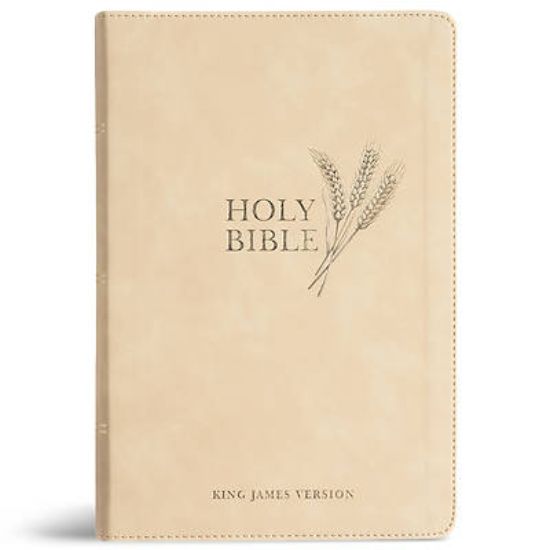 Picture of KJV Giant Print Reference Bible, Cream Leathertouch