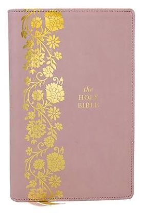Picture of KJV Personal Size Large Print End-Of-Verse Reference Bible, Pink Leathersoft, Red Letter, Comfort Print (Thumb Indexed)