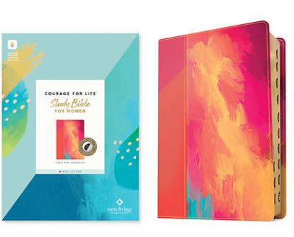 Picture of NLT Courage for Life Study Bible for Women, Filament Enabled (Leatherlike, Fierce Pink, Indexed, Red Letter)