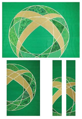 Picture of For God So Loved the World Kelly Dupioni 3-Piece Parament Set