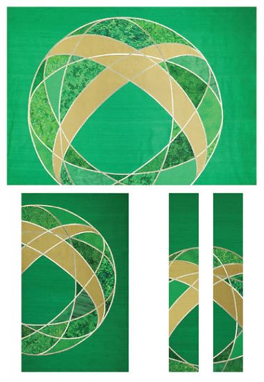 Picture of For God So Loved the World Kelly Dupioni 3-Piece Parament Set