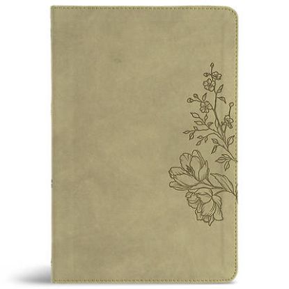 Picture of CSB Large Print Thinline Bible, Digital Study Edition, Sage Suedesoft Leathertouch